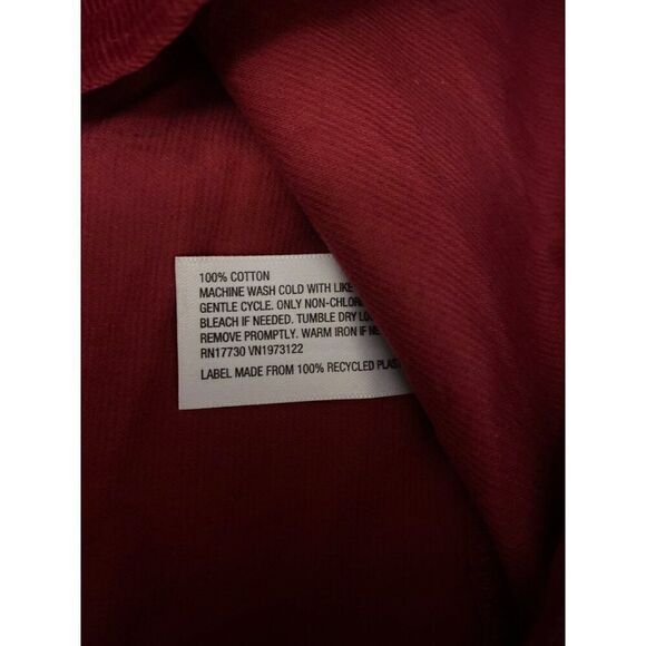 NWOT Universal Thread women's red corduroy v-neck cotton top size XS - Picture 7 of 8
